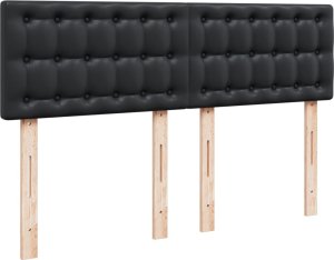 vidaXL Łóżko kontynentalne z materacem czarne 160x200 cm 7