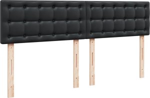 vidaXL Łóżko kontynentalne z materacem czarne 180x200 cm 7