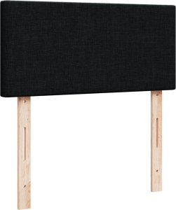 vidaXL Łóżko kontynentalne z materacem, czarne, tkanina 90x190 cm 10