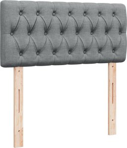 vidaXL Łóżko kontynentalne z materacem, jasnoszare, tkanina, 90x200 cm 10