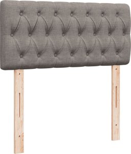 vidaXL Łóżko kontynentalne z materacem, taupe, tkanina, 100x200 cm 7