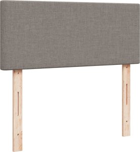 vidaXL Łóżko kontynentalne z materacem, taupe, tkanina, 120x200 cm 7