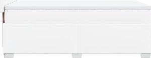 vidaXL Łóżko kontynentalne z materacem, białe, ekoskóra 90x200 cm 11