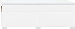 vidaXL Łóżko kontynentalne z materacem, białe, ekoskóra 90x190 cm 11
