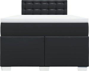 vidaXL Łóżko kontynentalne z materacem czarne 120x200 cm 6