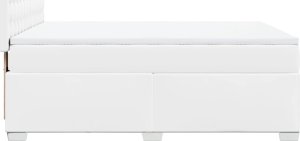 vidaXL Łóżko kontynentalne z materacem białe 140x200 cm 11