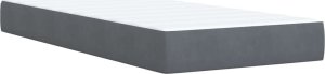 vidaXL Łóżko kontynentalne z materacem, ciemnoszary aksamit, 80x200 cm 12