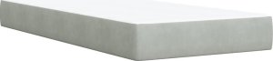 vidaXL Łóżko kontynentalne z materacem, jasnoszare, aksamit, 90x190 cm 12