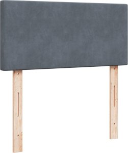 vidaXL Łóżko kontynentalne z materacem, ciemnoszary aksamit, 80x200 cm 9