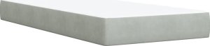 vidaXL Łóżko kontynentalne z materacem, jasnoszare, aksamit, 90x190 cm 12