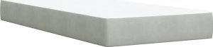 vidaXL Łóżko kontynentalne z materacem, jasnoszare, aksamit, 90x200 cm 12