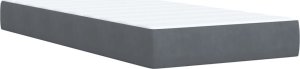 vidaXL Łóżko kontynentalne z materacem, ciemnoszary aksamit, 100x200cm 11