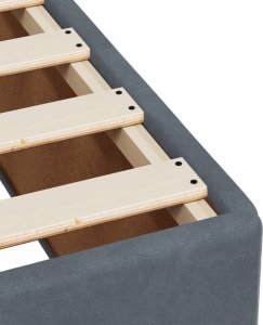 vidaXL Łóżko kontynentalne z materacem, ciemnoszary aksamit, 100x200cm 12