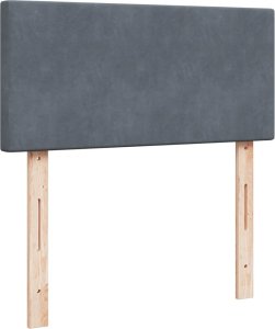 vidaXL Łóżko kontynentalne z materacem, ciemnoszary aksamit, 100x200cm 9