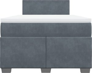 vidaXL Łóżko kontynentalne z materacem, ciemnoszare, 120x200cm aksamit 6