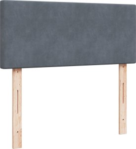 vidaXL Łóżko kontynentalne z materacem, ciemnoszare, 120x200cm aksamit 10