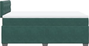 vidaXL Łóżko kontynentalne z materacem, ciemnozielone, 120x200 cm 11