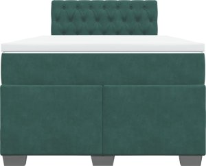 vidaXL Łóżko kontynentalne z materacem, ciemnozielone, 120x200 cm 6