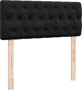 vidaXL Łóżko kontynentalne z materacem, czarne, 120x200 cm, aksamit 7