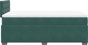 vidaXL Łóżko kontynentalne z materacem, ciemnozielone, 120x200 cm 11