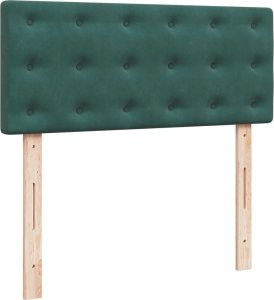 vidaXL Łóżko kontynentalne z materacem, ciemnozielone, 120x200 cm 10