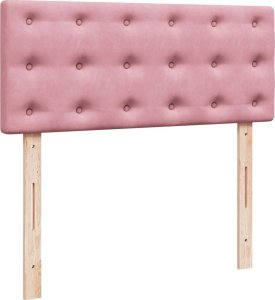 vidaXL Łóżko kontynentalne z materacem, różowe, 120x200 cm, aksamit 10