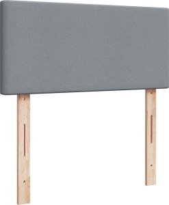 vidaXL Łóżko kontynentalne z materacem, jasnoszare, tkanina, 90x190 cm 12