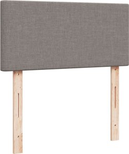 vidaXL Łóżko kontynentalne z materacem, taupe, tkanina, 90x200 cm 12