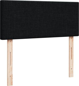 vidaXL Łóżko kontynentalne z materacem, czarne, tkanina, 120x200 cm 12