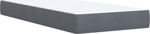 vidaXL Łóżko kontynentalne z materacem, ciemnoszary aksamit, 80x200 cm 10