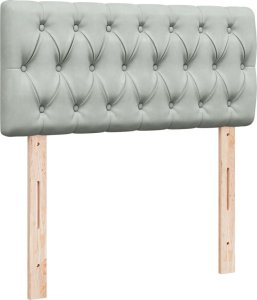 vidaXL Łóżko kontynentalne z materacem, jasnoszare, aksamit, 90x200 cm 12