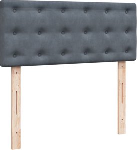 vidaXL Łóżko kontynentalne z materacem, ciemnoszare, 120x200cm aksamit 12