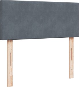 vidaXL Łóżko kontynentalne z materacem, ciemnoszare, 120x200cm aksamit 12