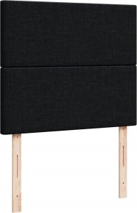 vidaXL Łóżko kontynentalne z materacem, czarne, tkanina, 120x200 cm 8