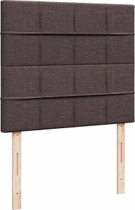 vidaXL Łóżko kontynentalne z materacem, brązowe, tkanina, 120x200 cm 8
