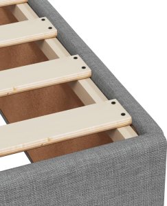 vidaXL Łóżko kontynentalne z materacem, jasnoszare 140x200 cm, tkanina 11