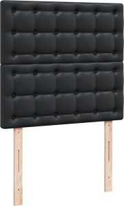 vidaXL Łóżko kontynentalne z materacem czarne 100x200 cm 8