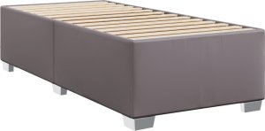 vidaXL Łóżko kontynentalne z materacem szare 100x200 cm 5