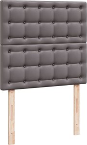 vidaXL Łóżko kontynentalne z materacem szare 100x200 cm 8