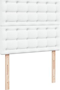 vidaXL Łóżko kontynentalne z materacem białe 120x200 cm 8