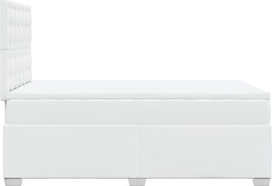 vidaXL Łóżko kontynentalne z materacem białe 120x200 cm 9