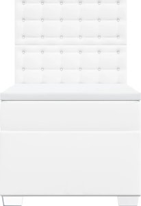 vidaXL Łóżko kontynentalne z materacem białe 90x190 cm 4