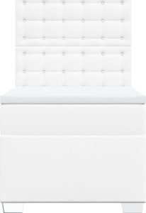 vidaXL Łóżko kontynentalne z materacem białe 90x200 cm 4