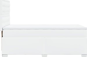 vidaXL Łóżko kontynentalne z materacem białe 90x200 cm 9