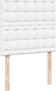 vidaXL Łóżko kontynentalne z materacem białe 100x200 cm 8