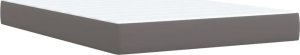 vidaXL Łóżko kontynentalne z materacem szare 160x200 cm 6