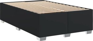 vidaXL Łóżko kontynentalne z materacem czarne 120x200 cm 5