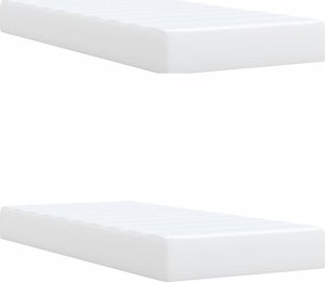 vidaXL Łóżko kontynentalne z materacem białe 200x200 cm 6