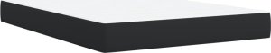 vidaXL Łóżko kontynentalne z materacem czarne 140x190 cm 6
