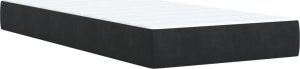 vidaXL Łóżko kontynentalne z materacem, czarne, aksamit 80x200 cm 6